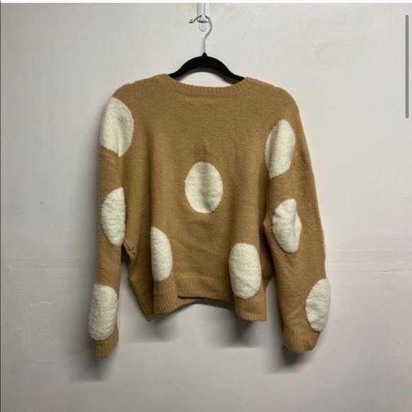 Alice + Olivia Gleeson Tan Wool-Blend Sweater - Picture 2 of 9